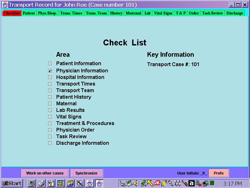 Checklist Tab